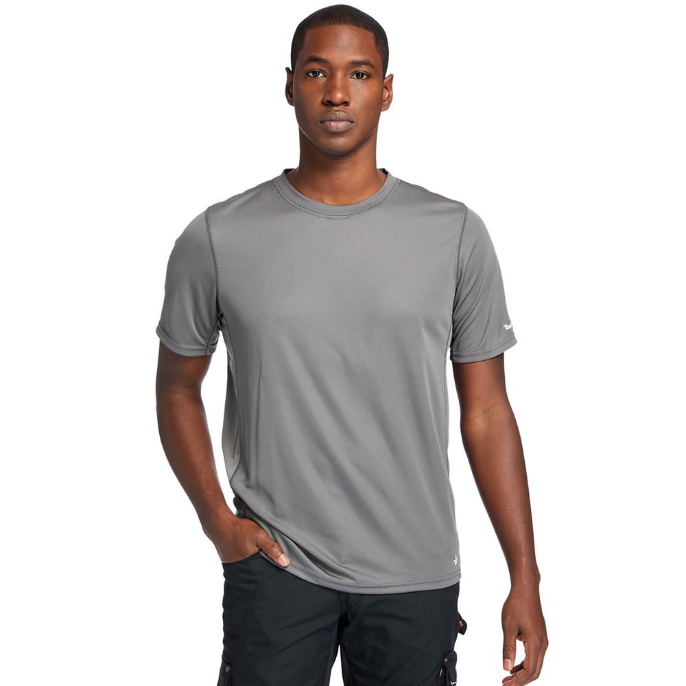 Camisetas Timberland Hombre Pro® Wicking Good Short-Sleeve Gris - Chile ESB-931604